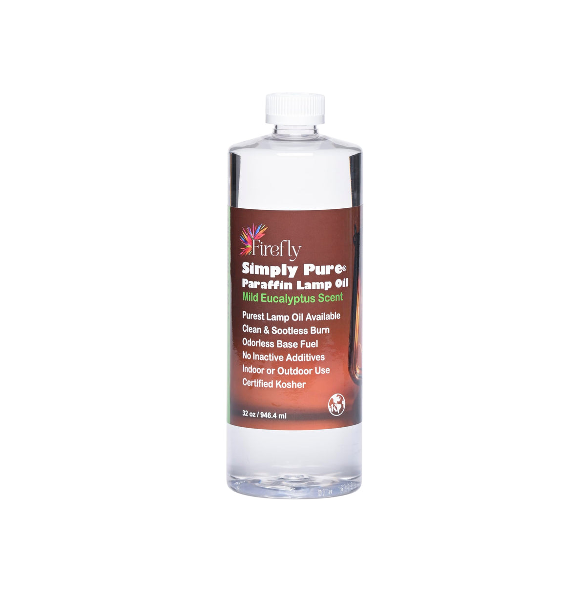 Firefly Fuel Premium lamp oil 32oz bottle for indoor use with clean burn