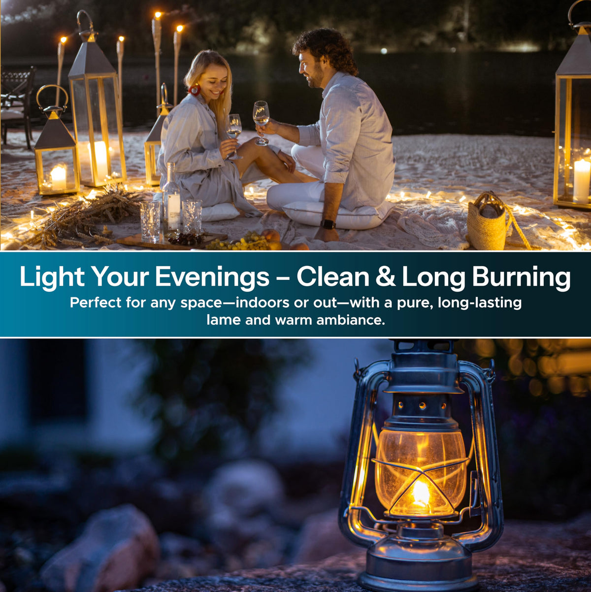Firefly Fuel versatile lamp use in indoor spaces and patios.