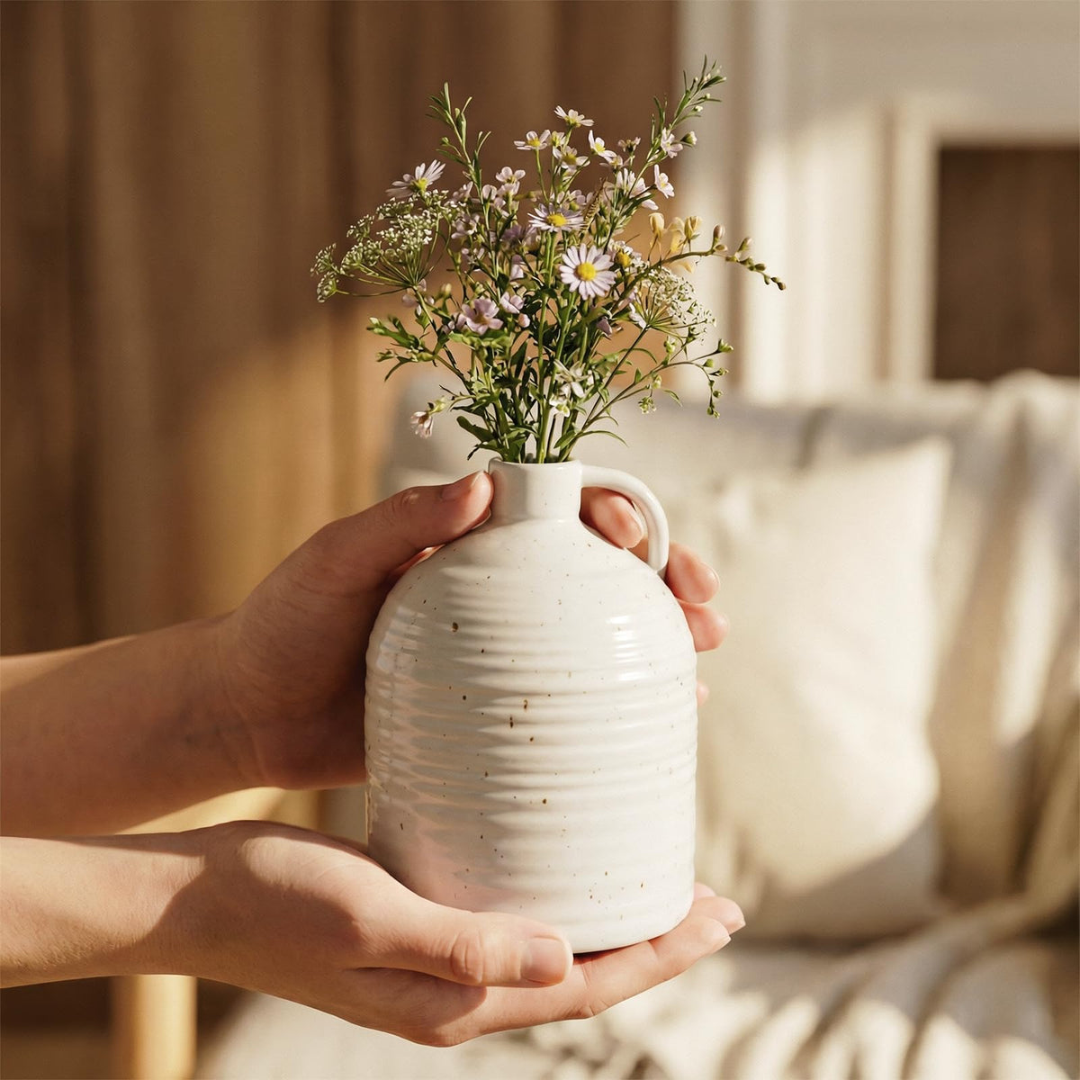 Firehold medium vase 7-9-inch suits mid-sized stems and accents.