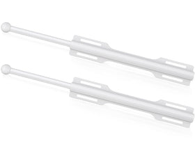FirJoy 12-inch valet rod setup in white demonstrates organized closet hanging