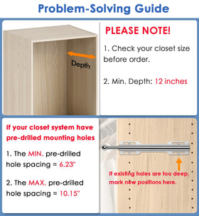 FIRJOY closet kit two-pack with included hardware