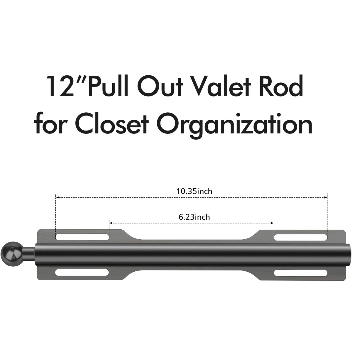FIRJOY closet rod drawer mount black fits compact spaces for organized storage.