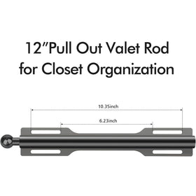 FIRJOY closet rod drawer mount black fits compact spaces for organized storage.