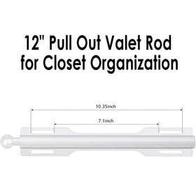 FirJoy two-pack white valet rods mounted in a tidy closet