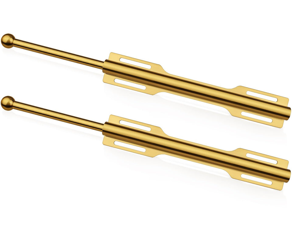FIRJOY 12-inch valet rod in brushed gold adds extra closet hanging space.