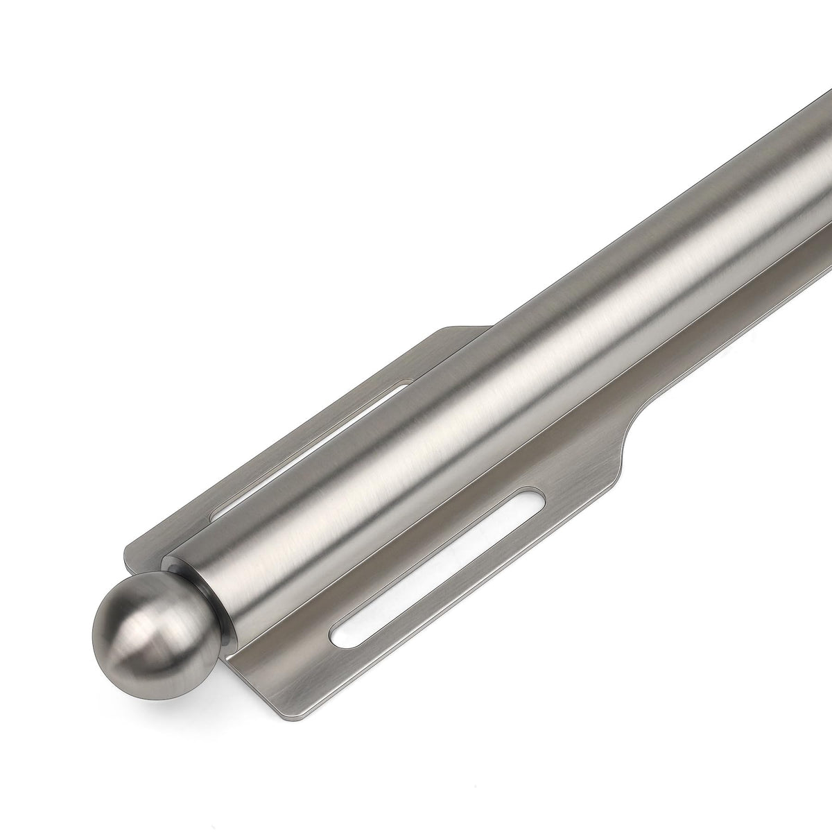 FIRJOY valet rod close-up shows brushed nickel finish and smooth surface