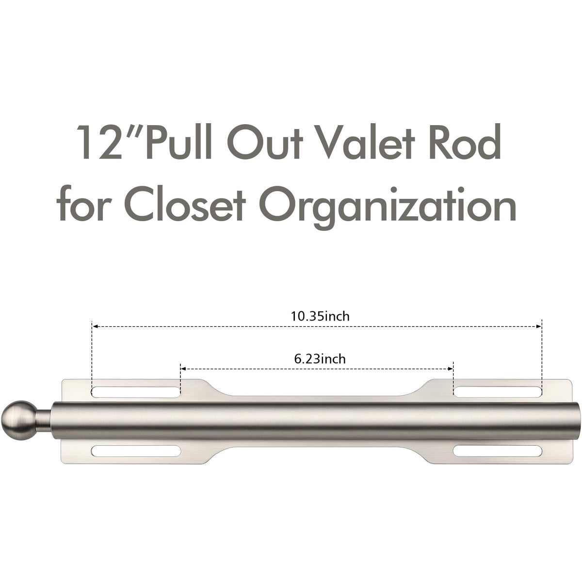 FIRJOY valet rod retracted inside closet saving space