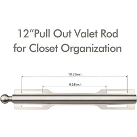 FIRJOY valet rod retracted inside closet saving space