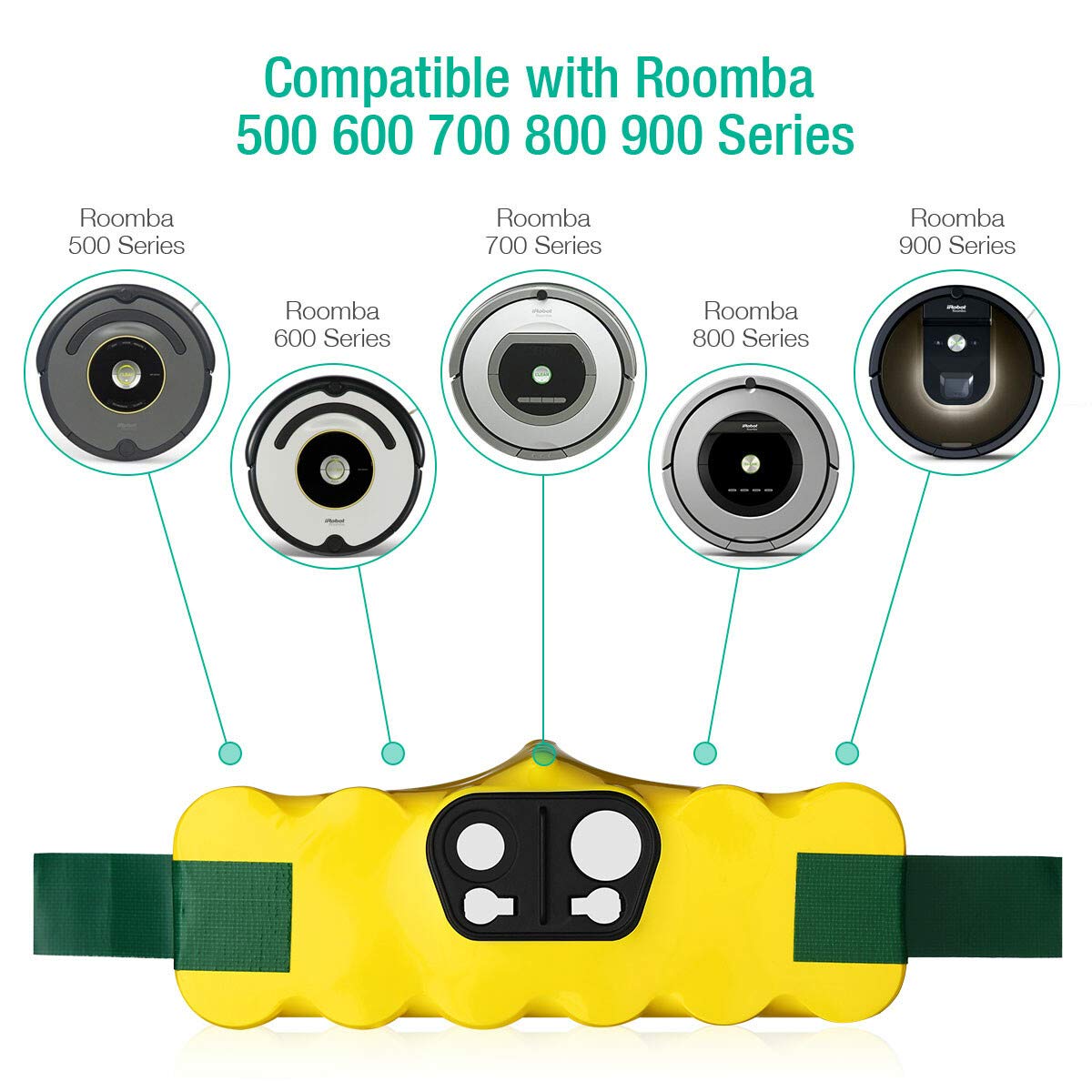 FirstPower Roomba battery long-life for 800-900 series with extended runtime.