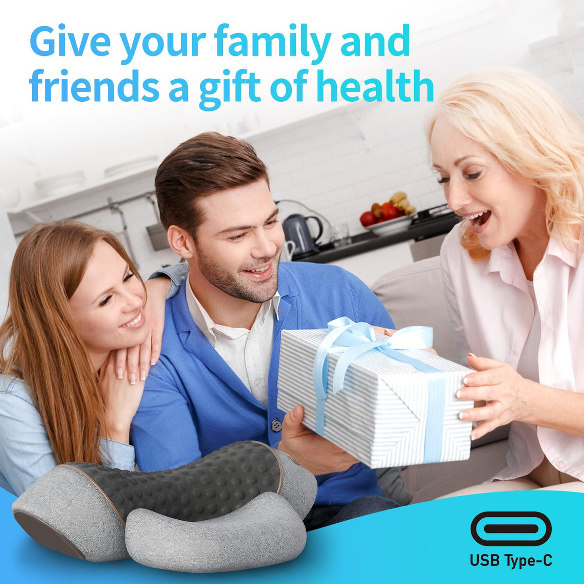 Fisiorest neck shoulder comfort pillow ideal for all day support.
