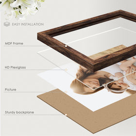 Fisnish 16x20 frame with wall-hanging hardware for easy mounting