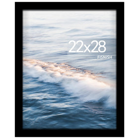 Fisnish 22x28 black poster frame front view showing crisp artwork