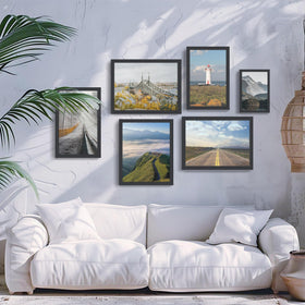 Fisnish 22x28 black frame securely packaged for shipping