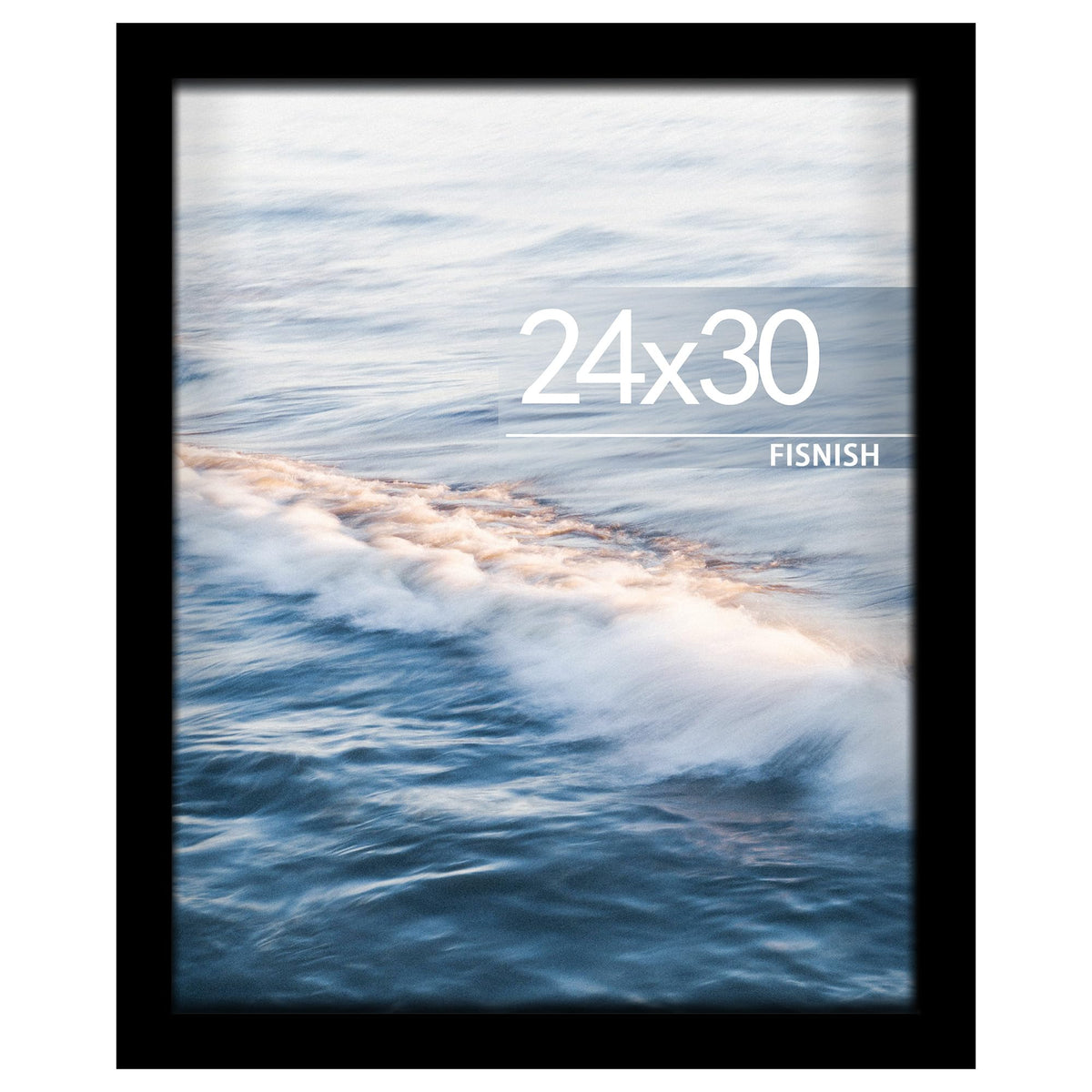 Fisnish 24x30 poster frame front view showcases a stylish wall display.
