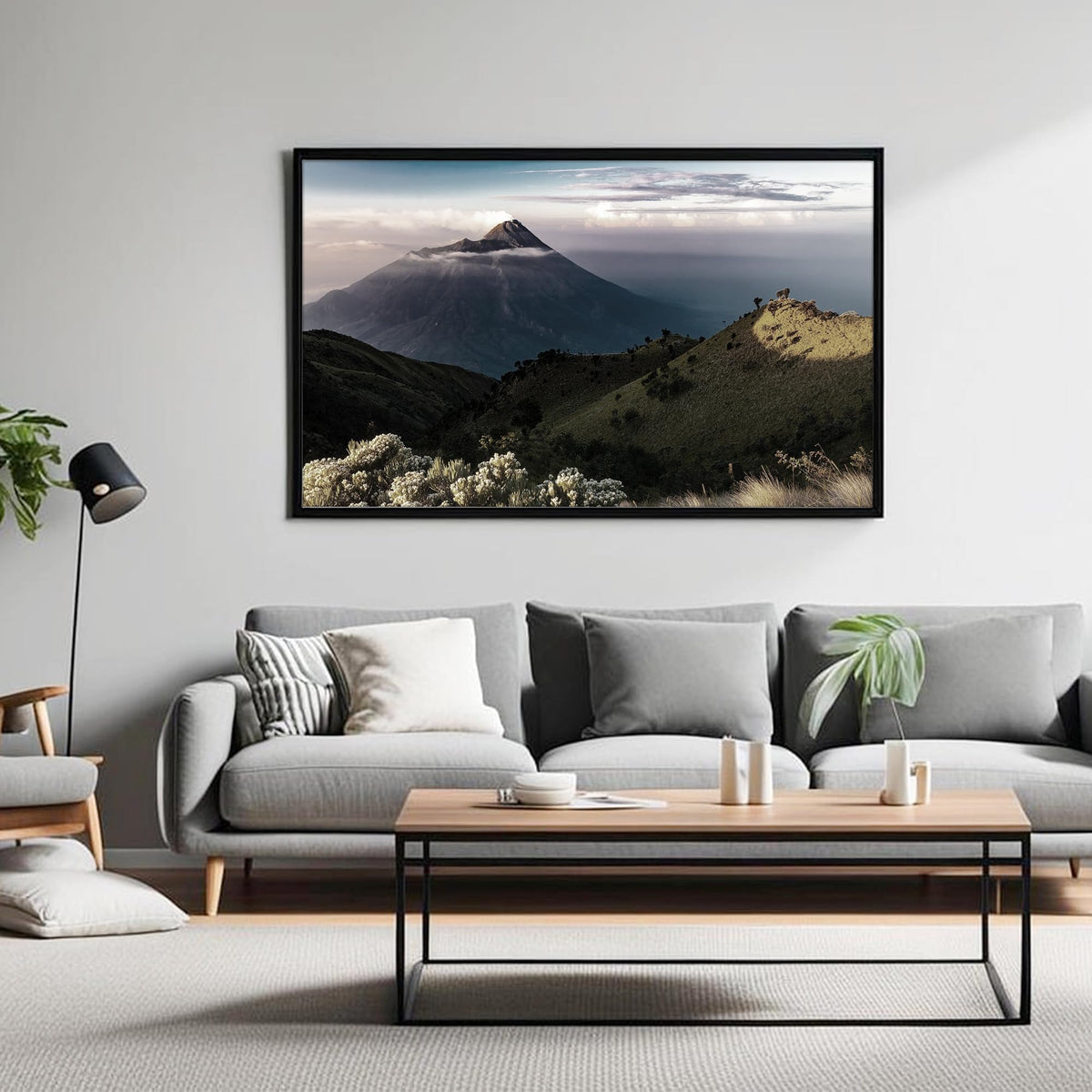 Fisnish 27x40 black poster frame, side view, sturdy MDF construction for lasting display.