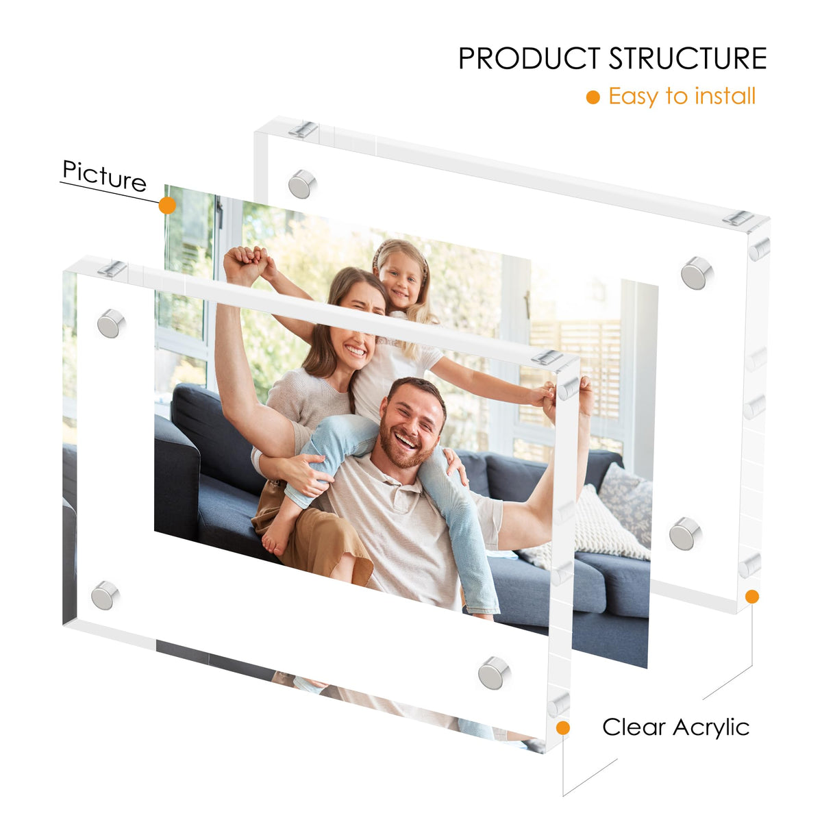 Fisnish 4x6 frame protects photos from sunlight fade in bright light