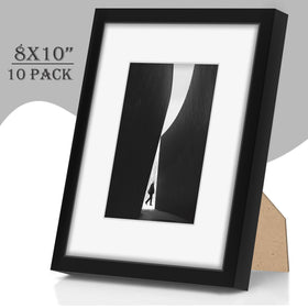 Fisnish 8x10 frame with mat for 5x7 photos, neat collage option