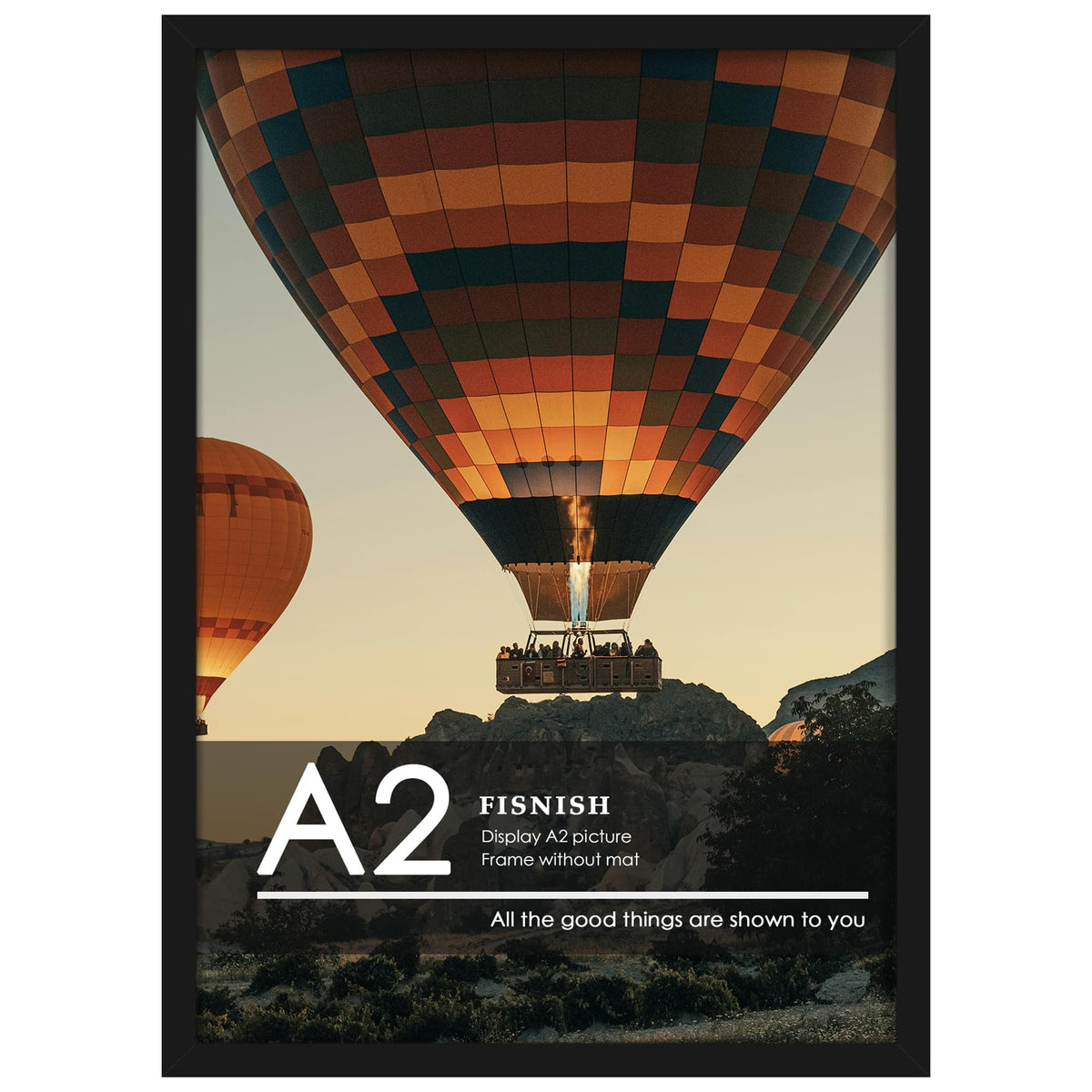 Fisnish A2 frame edge-to-edge display for vibrant posters