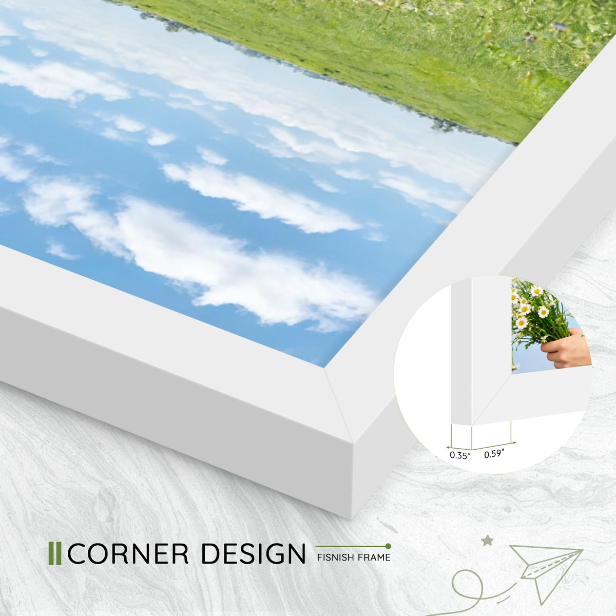 Fisnish bulk-decor frames pack for color-coordinated displays