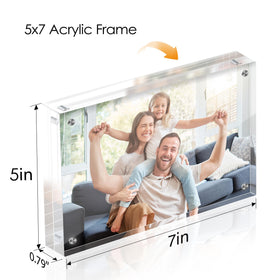 Fisnish double-sided frame displays photos from both sides.