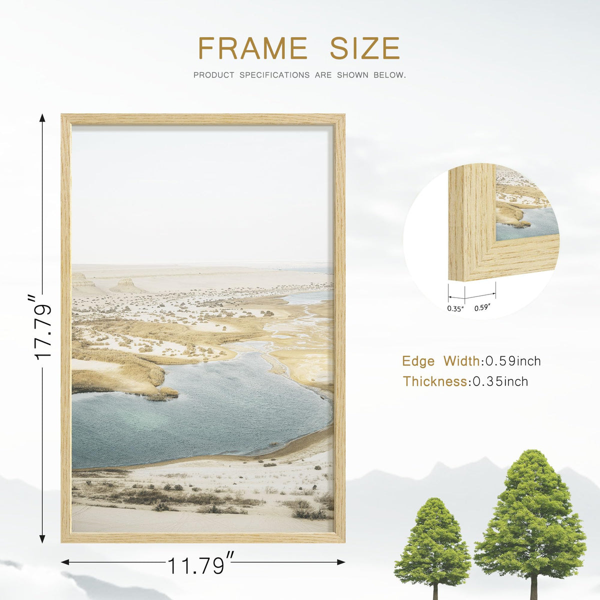 Fisnish snap on backboard enables quick photo swaps without tools.