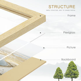 Fisnish frames support vertical or horizontal hanging for flexible layouts.