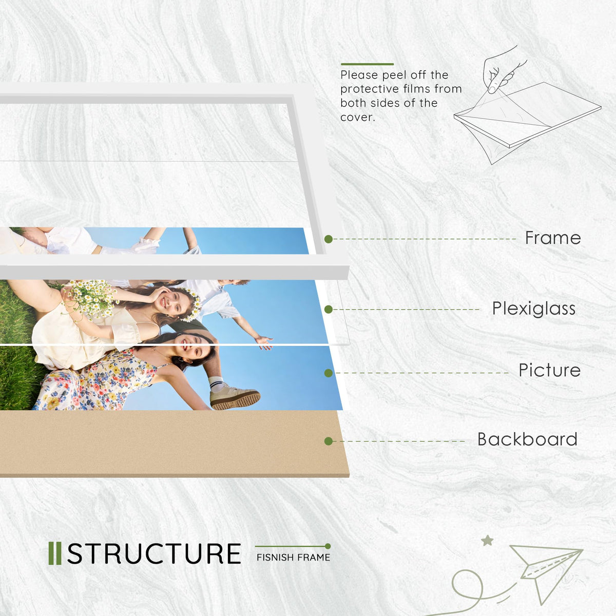 Fisnish 8x10 matte-finish frames showcase photos without mats