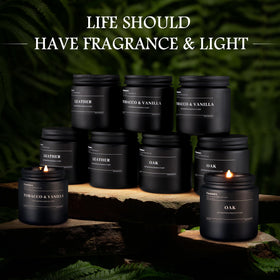 FISSIWORX soy-wax candle with natural oils ensures a clean burn.