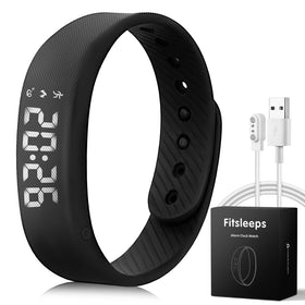 Fitsleeps Alarm Clock Watch waterproof design worn while swimming for constant alerts.