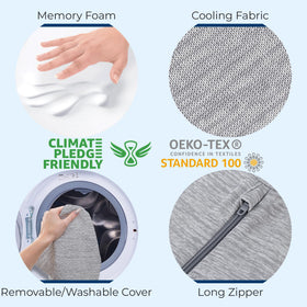 5 STARS UNITED cooling removable cover keeps pillow comfortable for hot sleepers