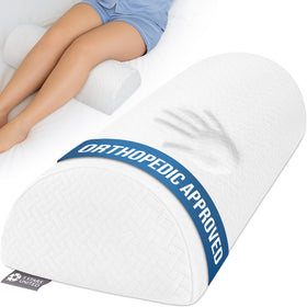 Five Stars United half moon knee pillow front view supports back sleeping and leg alignment