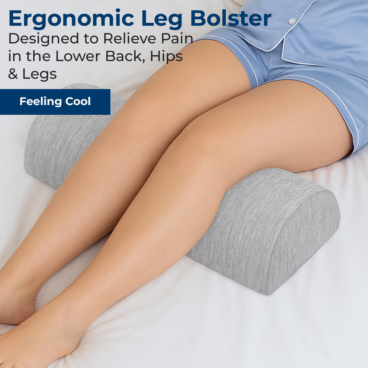 5 STARS UNITED half moon pillow supports leg and hip alignment for comfort