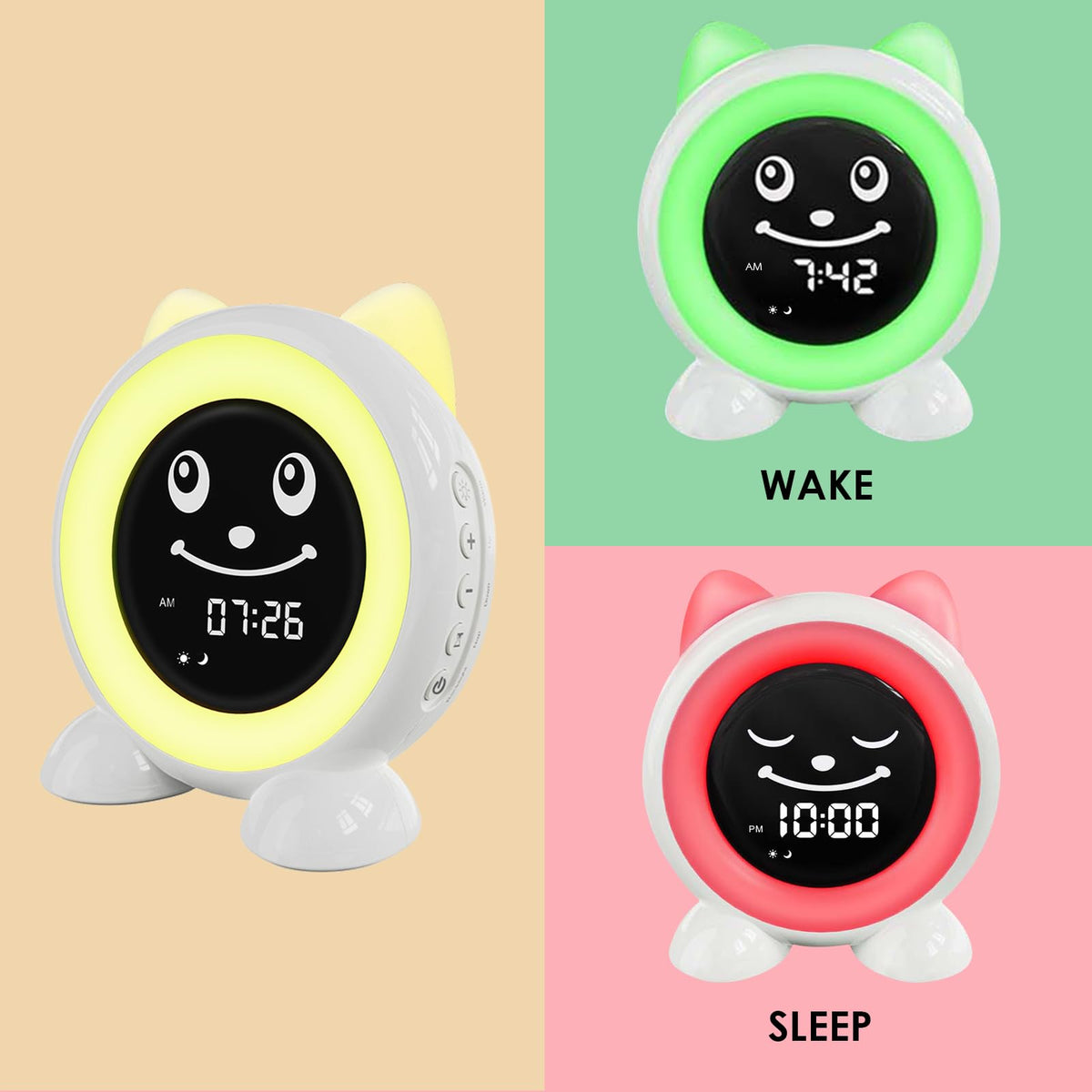FiveHome nightlight mode offers colorful LEDs for a soft bedtime ambience.