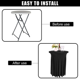 Fivenl table skirt care: machine washable and easy to maintain for reuse.