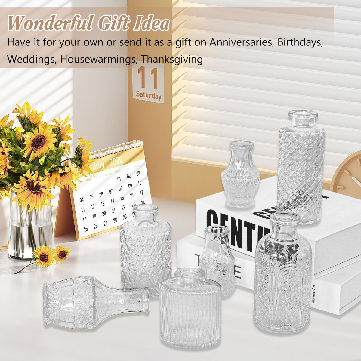 Fivenl securely-packaged vases arrive intact, ready for immediate use.