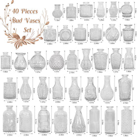 Fivenl thick-base glass bud vase provides stability for secure table displays.