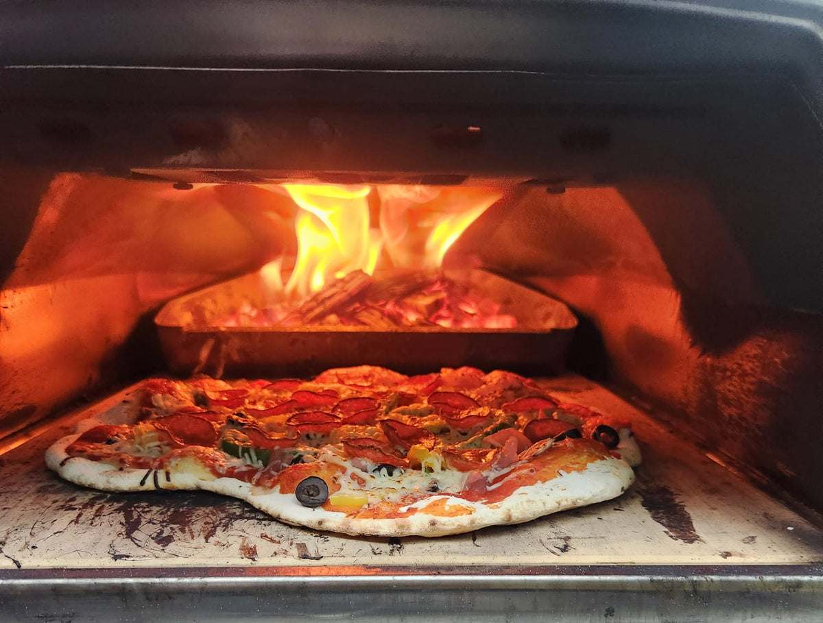 FiveOaks cherry wood for quick ignition and even heat.