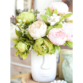 FiveSeasonStuff artificial peony bouquet gift-ready packaging enhances gifting experience.
