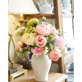 FiveSeasonStuff dual-peony bouquets displayed in vase for wedding and home decor versatility
