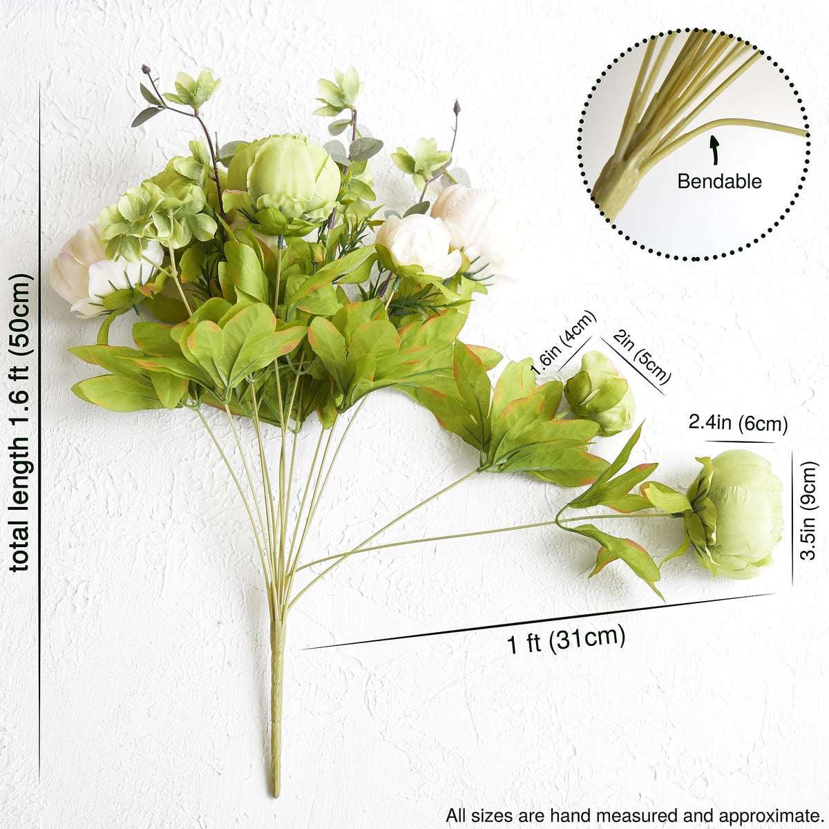 FiveSeasonStuff artificial peony bouquet set ideal for weddings and home decor.