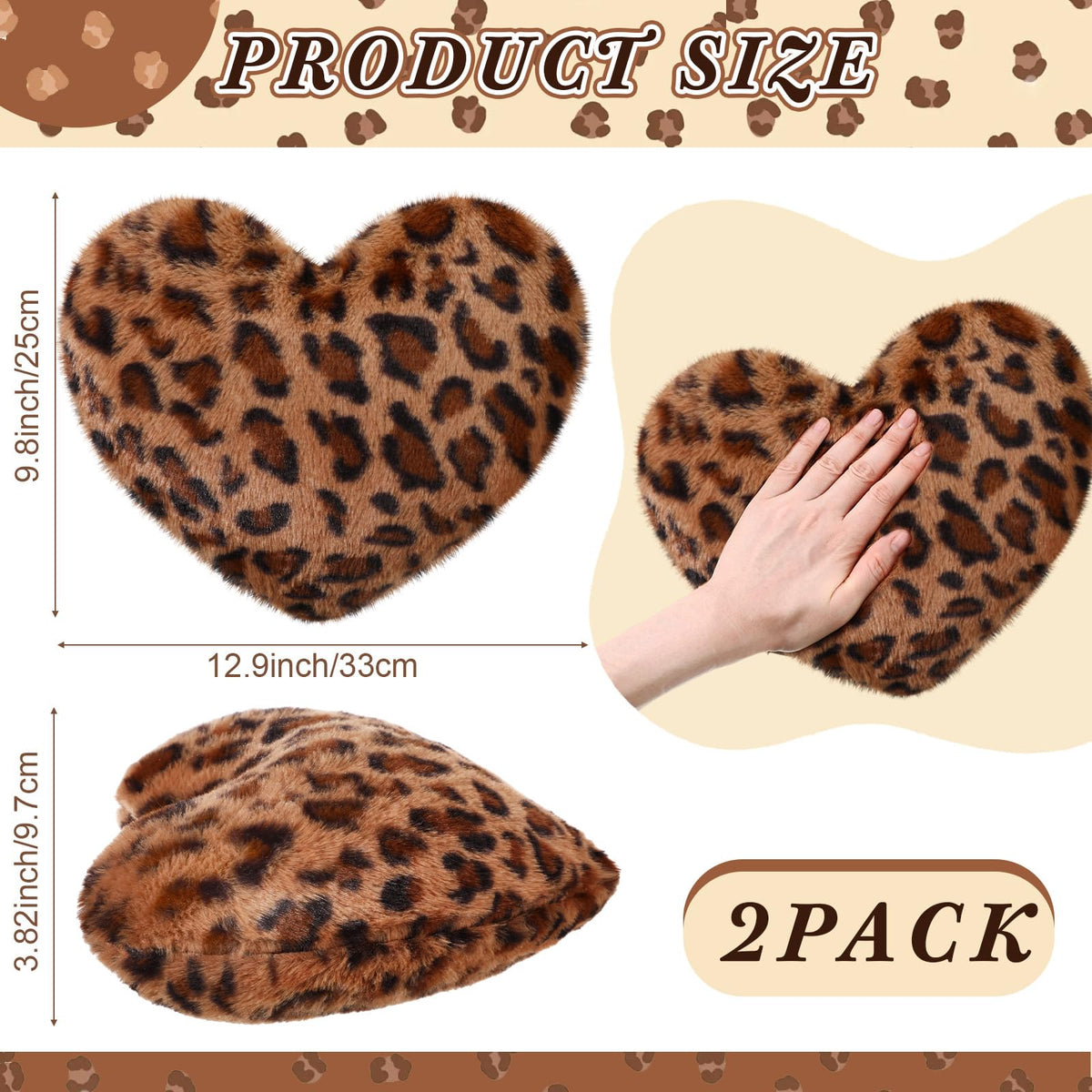 Fiwochic leopard heart pillow on sofa highlighting warm romantic living room accent
