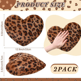Fiwochic leopard heart pillow on sofa highlighting warm romantic living room accent