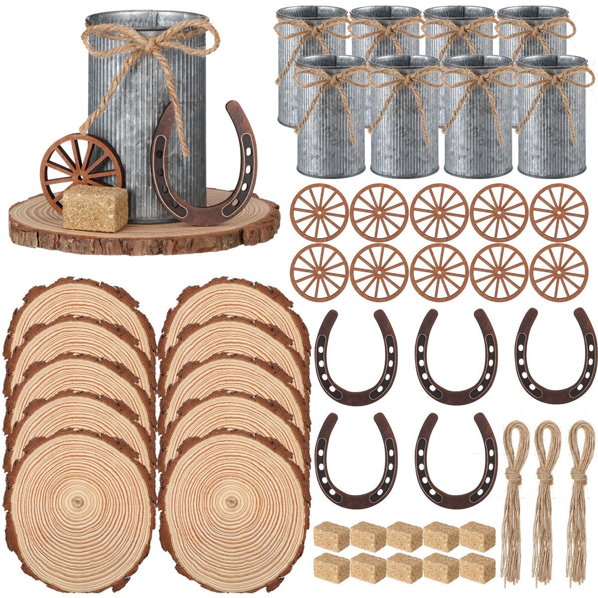 Fiwochic mini horseshoes for rustic table decor and photo props.