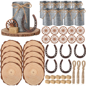 Fiwochic mini horseshoes for rustic table decor and photo props.