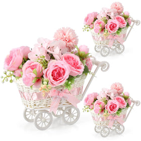 Fiwochic woven rattan cradle decor pink adds whimsical charm to events