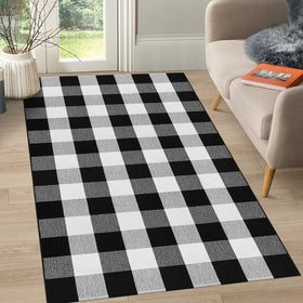 Fixseed buffalo plaid bathroom rug offers soft cotton comfort