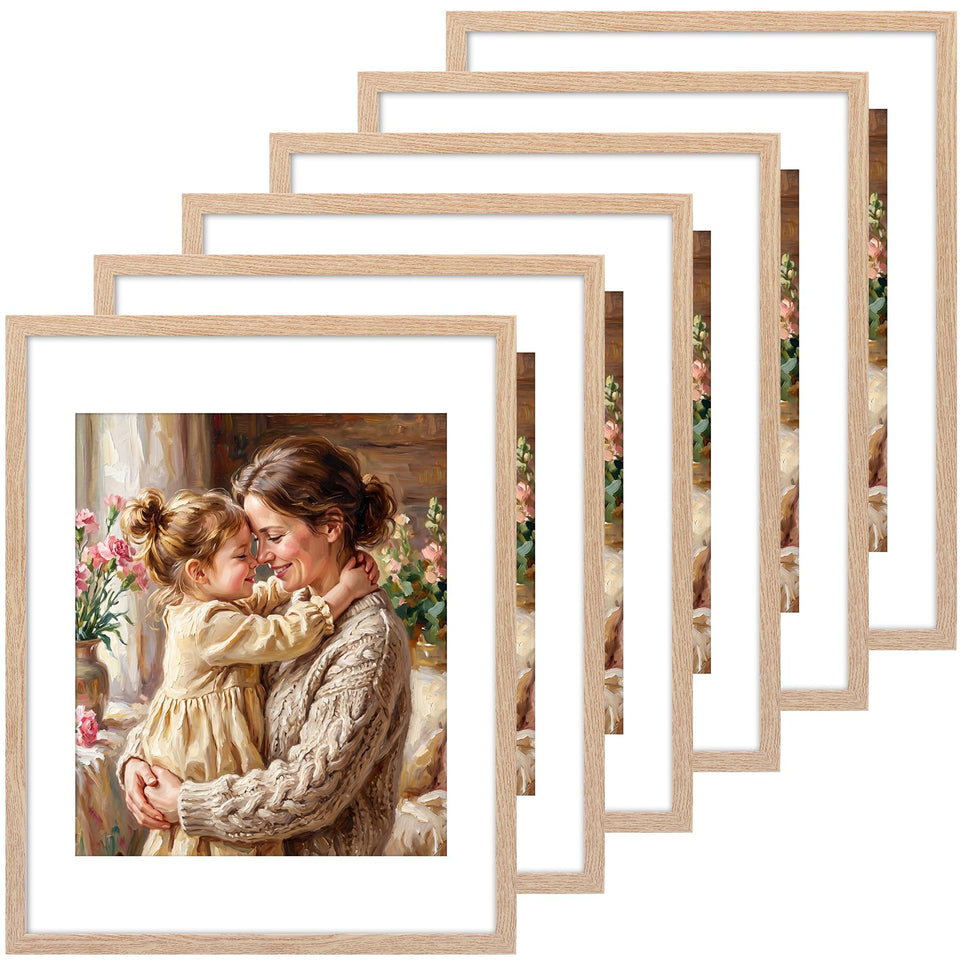 Fixwal 11x14 natural frame front view ideal for wall display