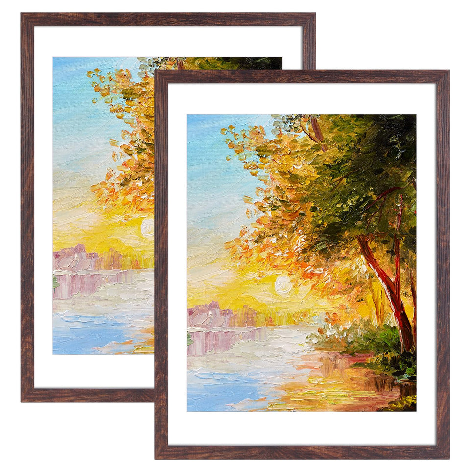 Fixwal 18x24 frame with mat view for versatile wall or tabletop display.