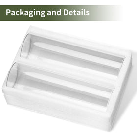 Fixwal 2-pack clear tall vase, empty display suitable for versatile decor.