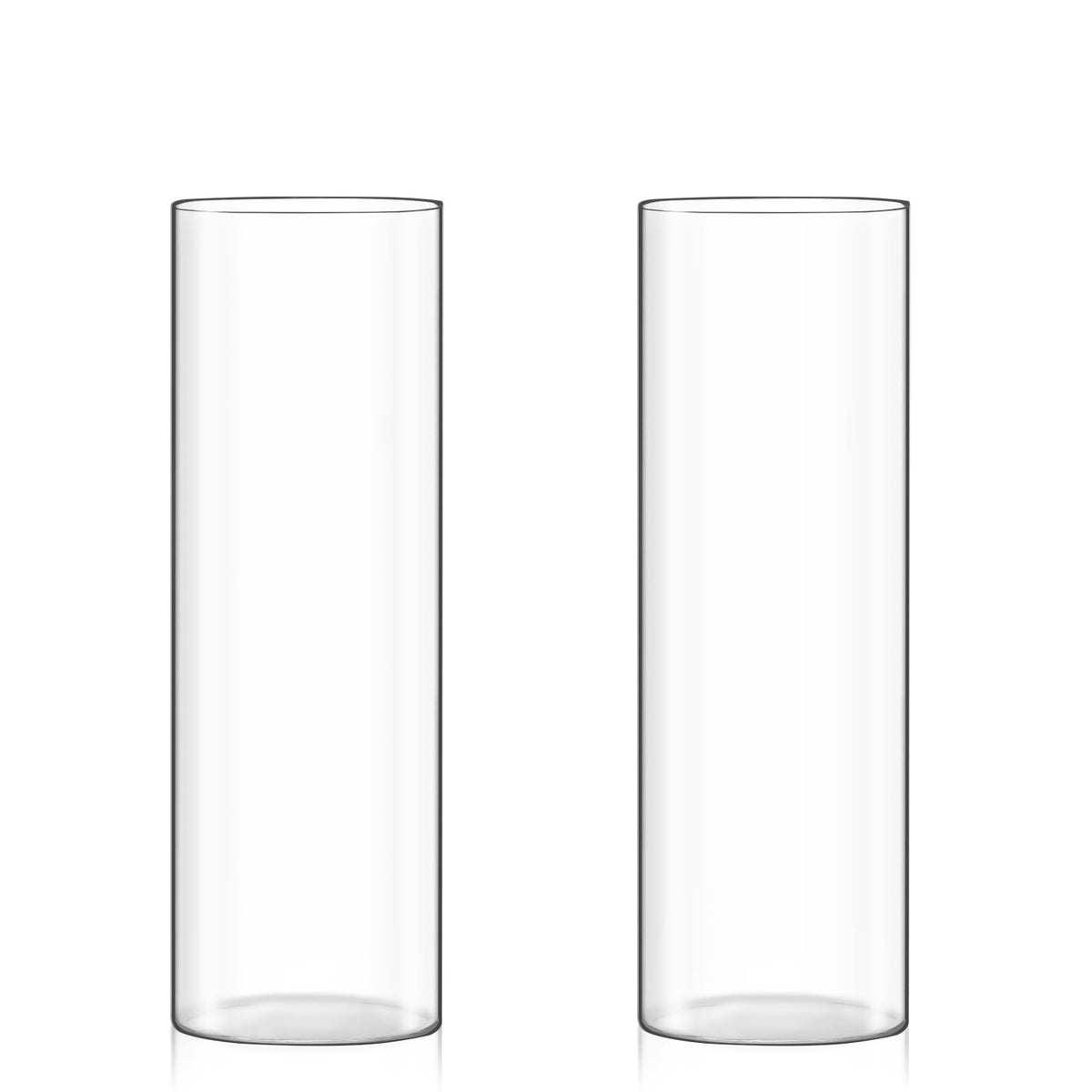 Fixwal 2-pack clear tall vase, side view for elegant centerpiece styling.
